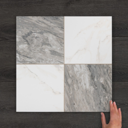 Chess Bardiglio Pattern Matt Porcelain Tile 44.2x44.2cm | Tile Merchant