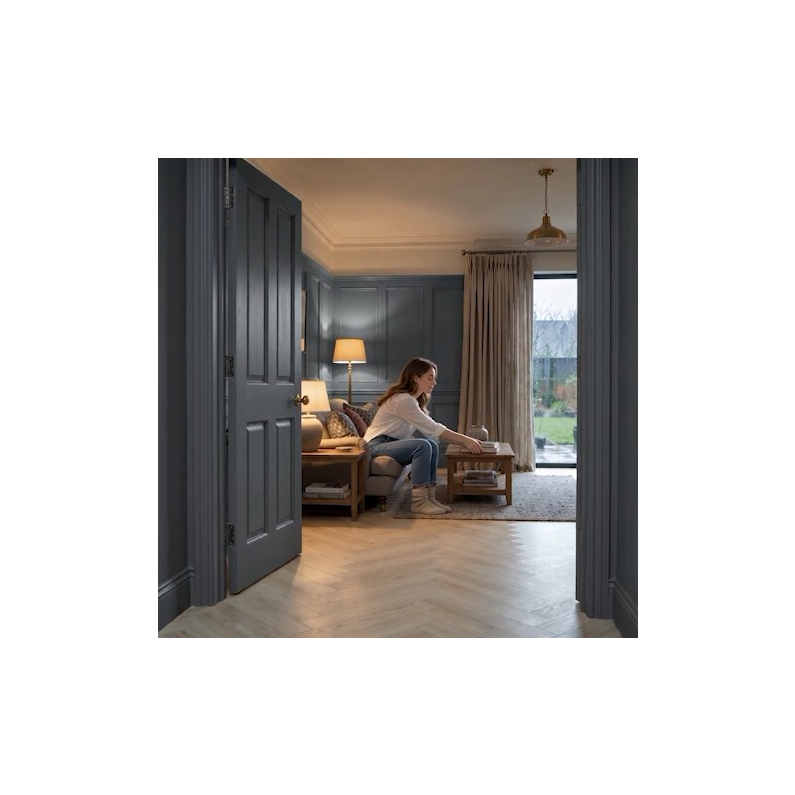 Elwood Oak SPC Premium Vinyl Herringbone Uni-Drop Flooring 60x12.5cm