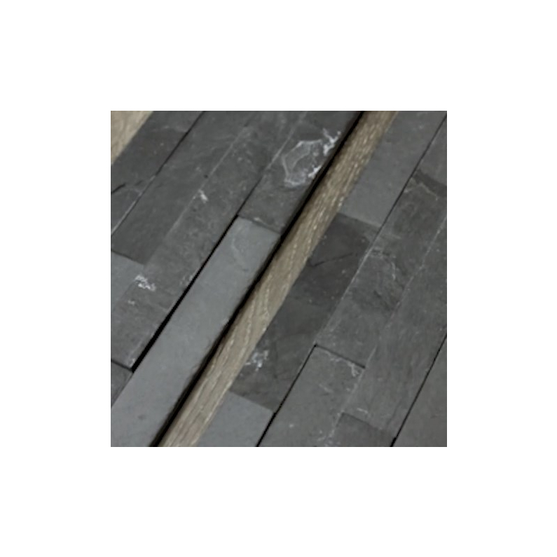 Thin Stone Cladding Black Slate 40x10cm