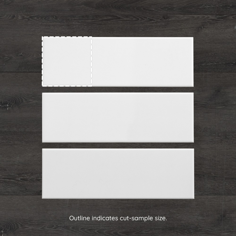 Metro XL White Flat Ceramic Gloss 30x10cm