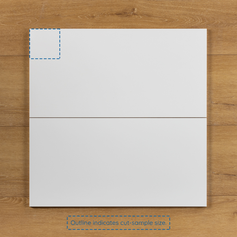 Rectified White Matt Ceramic Tile 60x30cm