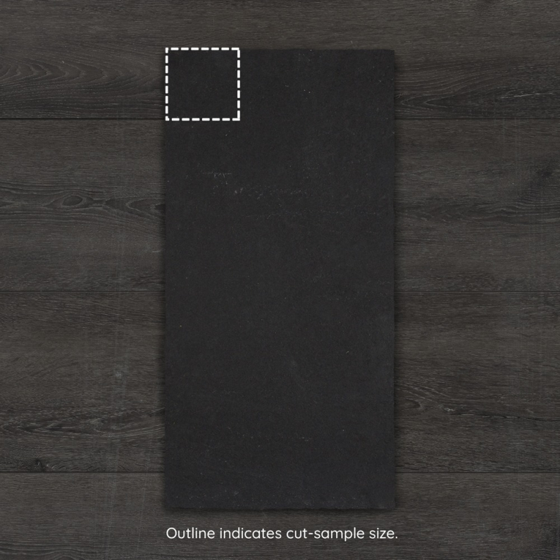 Black Limestone Paving Hand-Cut Natural 60x30x~3cm