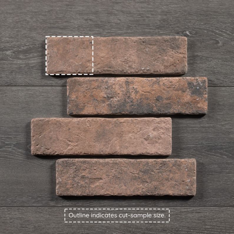 Jerica Brick Slip Marron Matt Porcelain Tile 28x7.5cm
