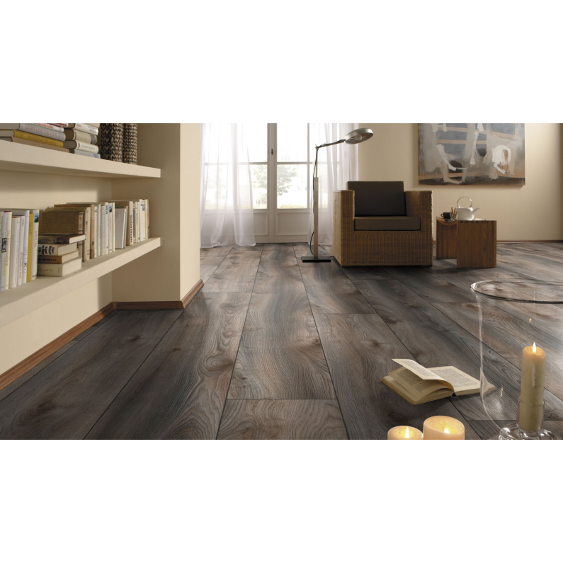 Laminate Flooring - 10mm Mammut Plus 4V AC5 Macro Oak Grey 185x24cm