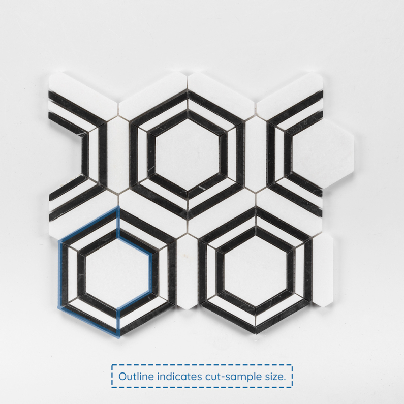 Ealing Bianco Carrara Marble Mosaic 28x33cm