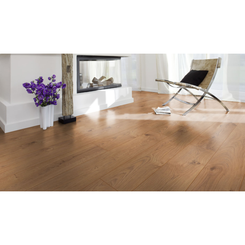 Laminate Flooring - 12mm Mammut 4V AC5 Everest Oak Nature (EIR) 185x19cm