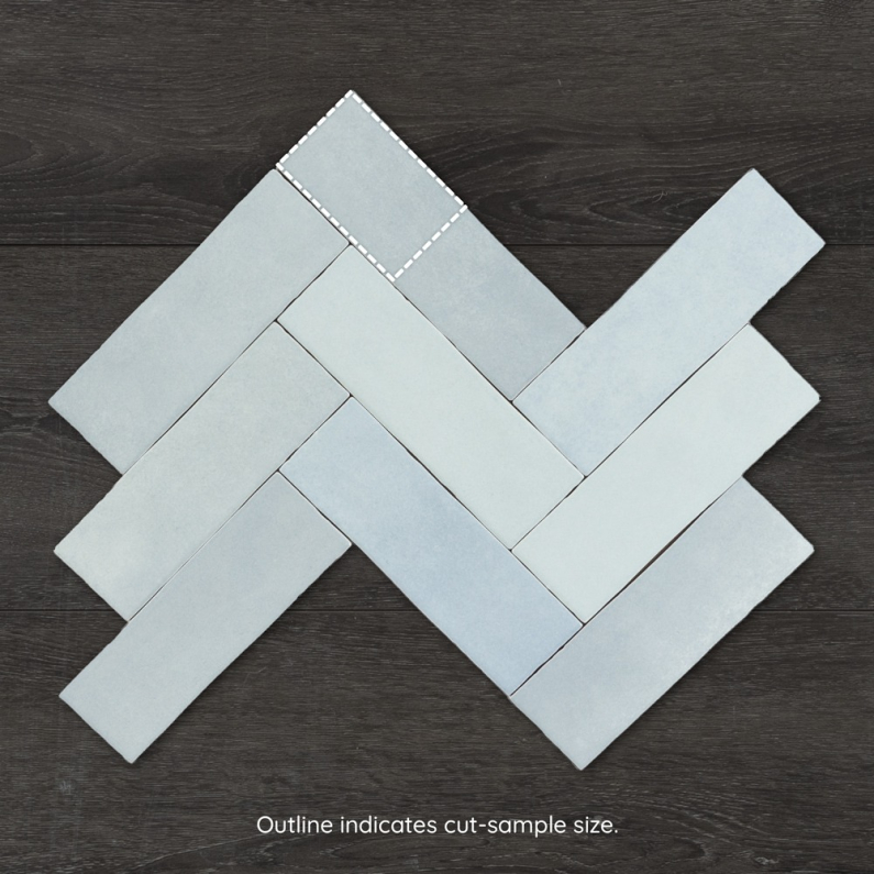 Metro Nolita Cielo Gloss Porcelain Wall Tile 20x6.5cm