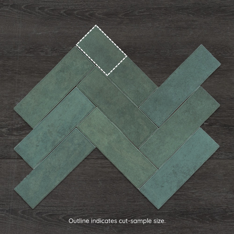 Metro Nolita Verde Gloss Porcelain Wall Tile 20x6.5cm