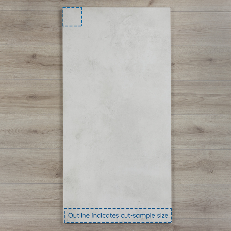 Arkana Bianco Concrete-Effect Polished Porcelain Tile 120x60cm