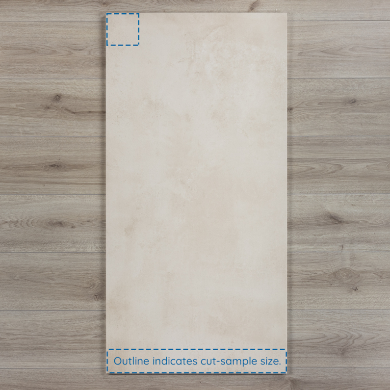 Arkana Crema Concrete-Effect Polished Porcelain Tile 120x60cm