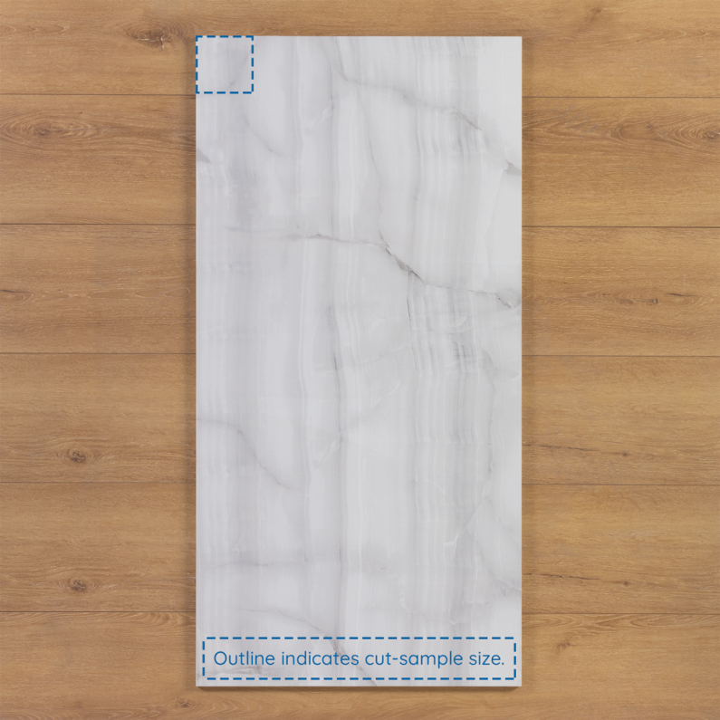 Canyon Onyx Grey Polished Porcelain Tile 120x60cm