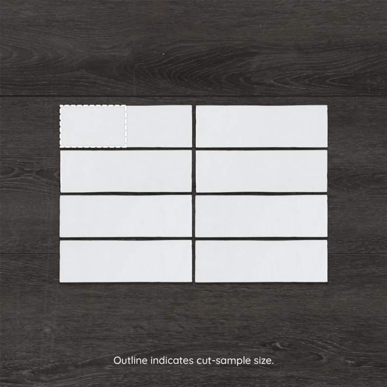 Metro Borgo White Gloss Porcelain Wall Tile 20x6.5cm