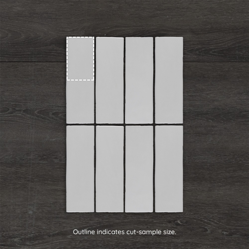 Metro Borgo Soft Grey Matt Porcelain Wall Tile 20x6.5cm