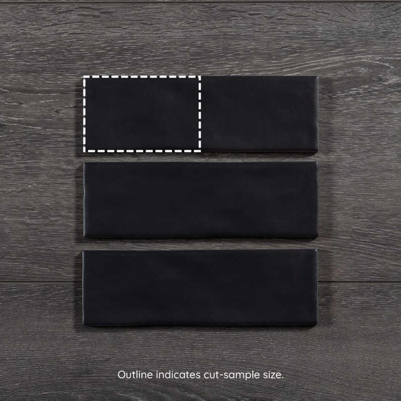 Metro Borgo Noir Matt Porcelain Wall Tile 20x6.5cm