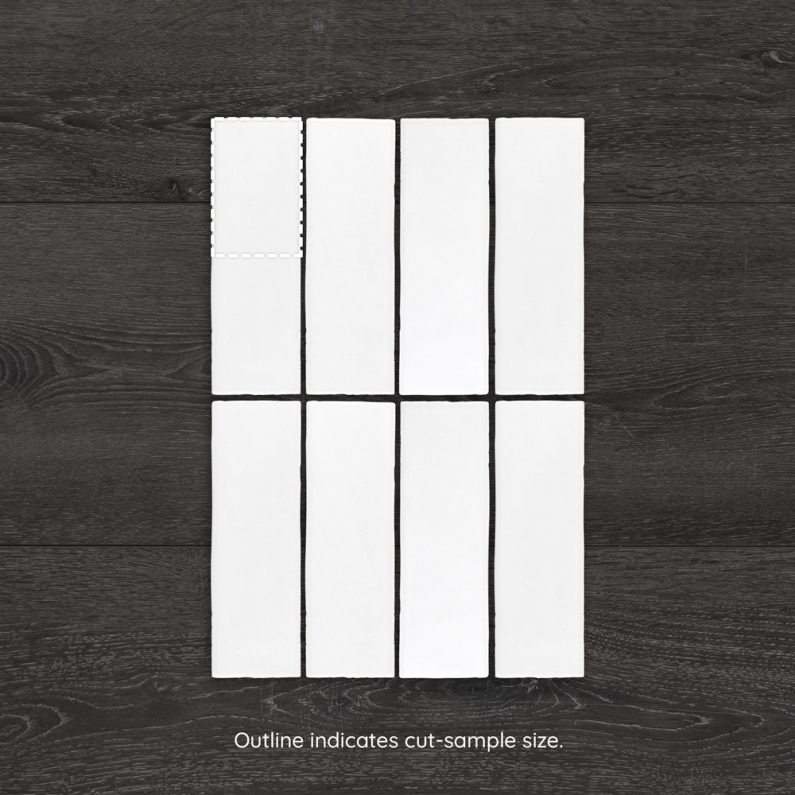 Metro Borgo White Matt Porcelain Wall Tile 20x6.5cm