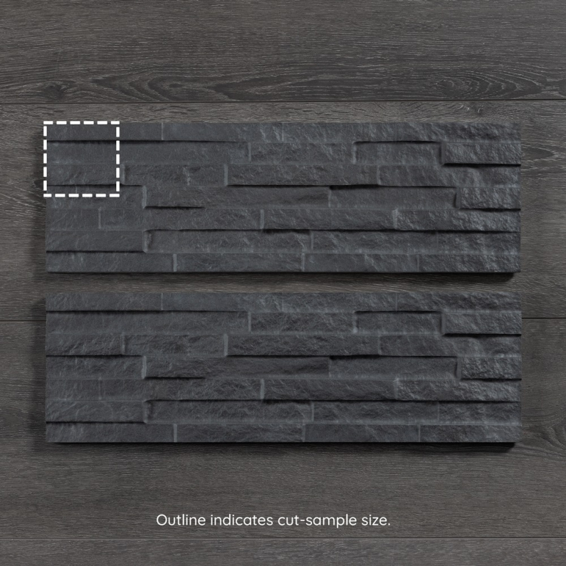 Brickstone Black Porcelain Tile 51x16.3cm