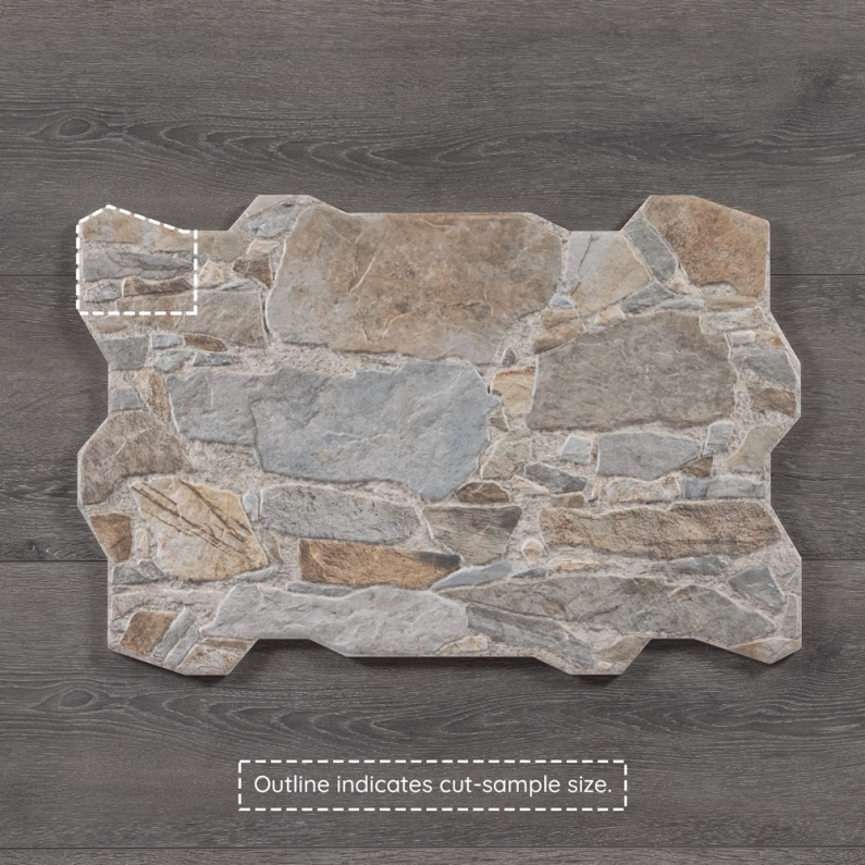 Muralla Stone-Effect Porcelain Ocre Tile 60x40cm