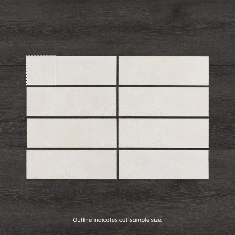 Metro Alma Blanco Gloss Porcelain Wall Tile 30x10cm