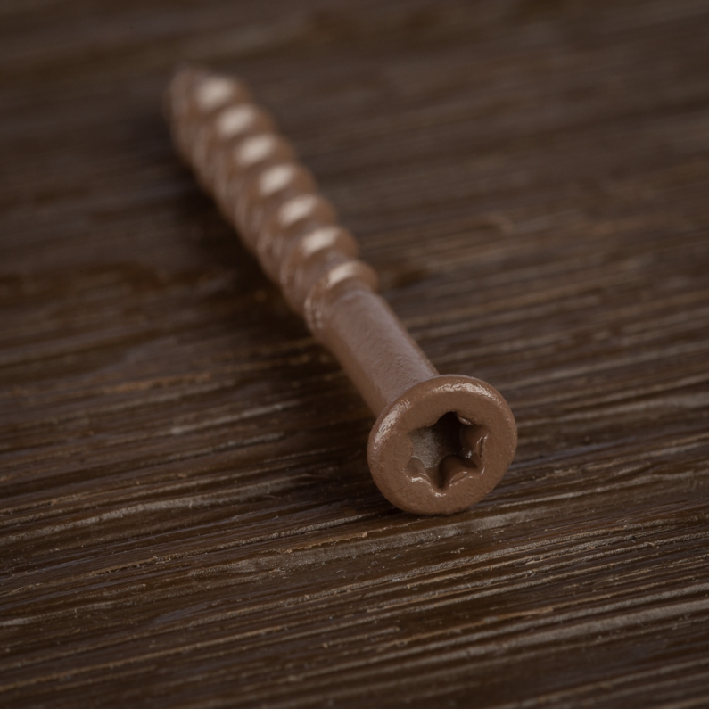 AlphaDeck Composite Coloured Screw M4x36 Walnut (50pcs)