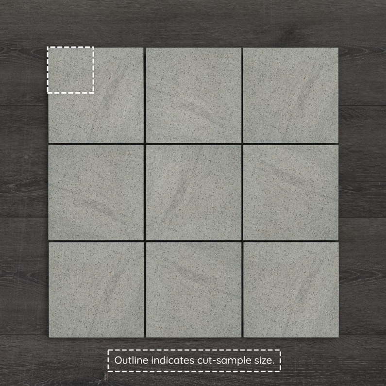 Outdoor Porcelain Cobble Aran Grey Natural Tile 20x20cm