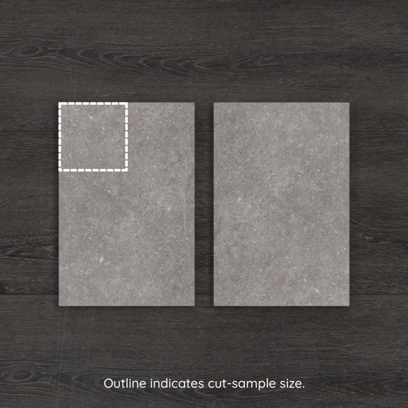 Outdoor Porcelain Cobble Pierre Grey Textured Tile 30x20cm