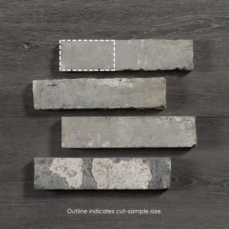 Reclaimed Brick Slips Grey 240x55x20mm