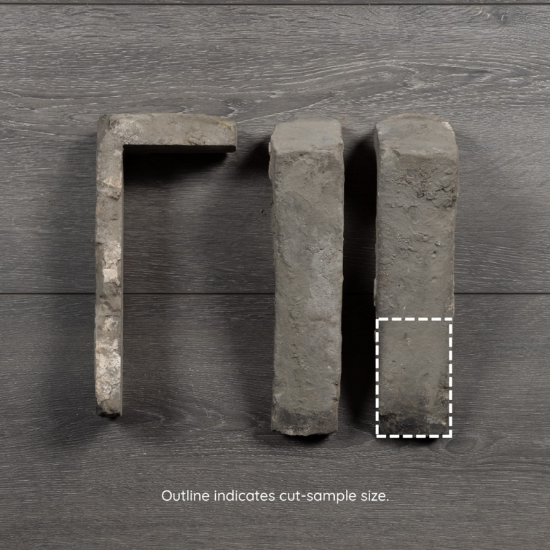 Reclaimed Brick Slips Corner Piece Grey 240x155x55x20mm
