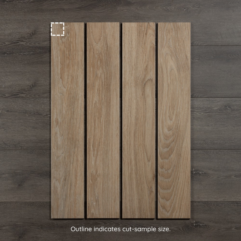 IWood Oak Wood-Effect Matt Porcelain Tile 90x15cm