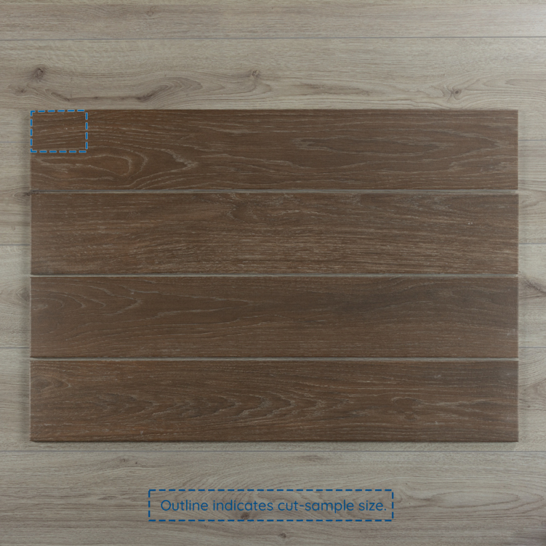 IWood Walnut Wood-Effect Matt Porcelain Tile 90x15cm
