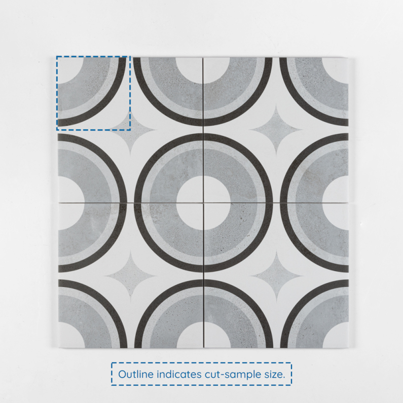 Decor Civic Pattern Matt Porcelain Floor Tile 20x20cm