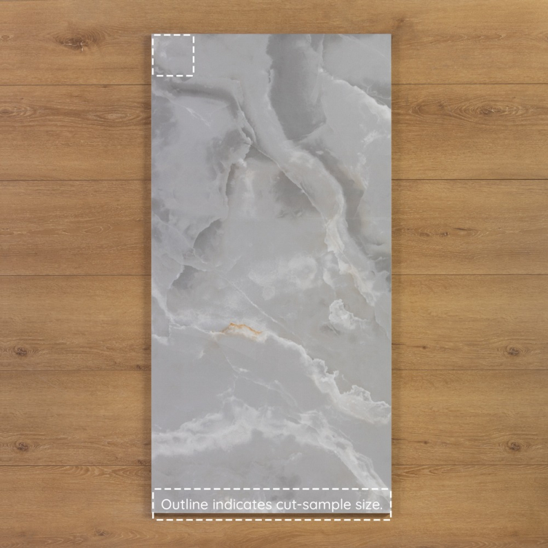 Onyx Azul Marble-Effect Gloss Porcelain Tile 120x60cm