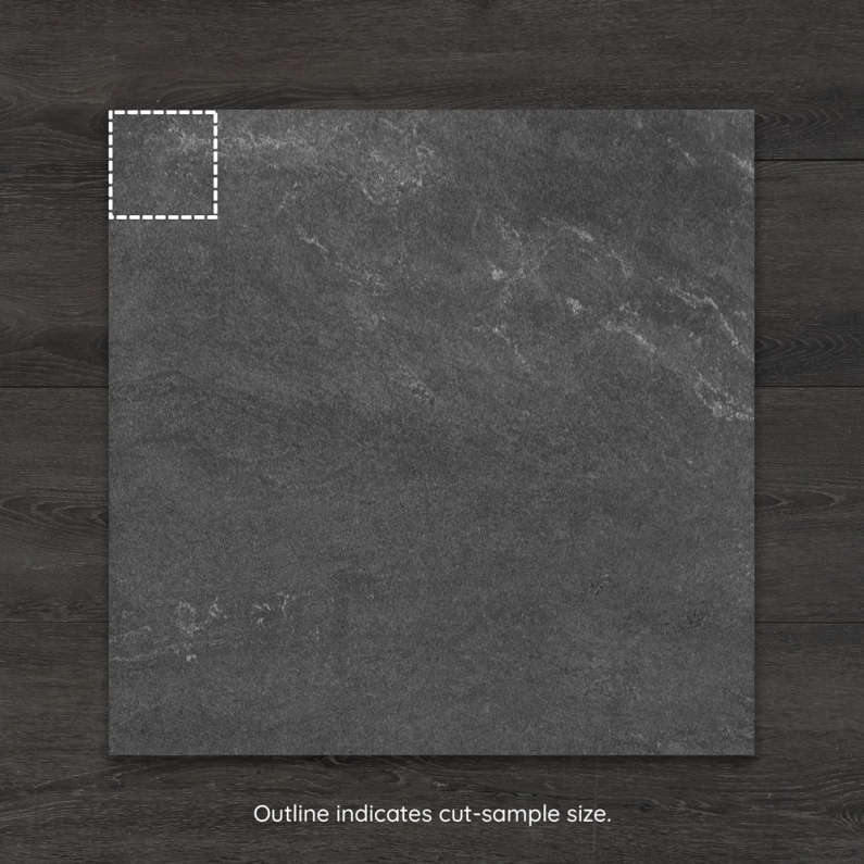 Outdoor Earth Nero Marble-Effect Matt Porcelain Tile 60x60cm