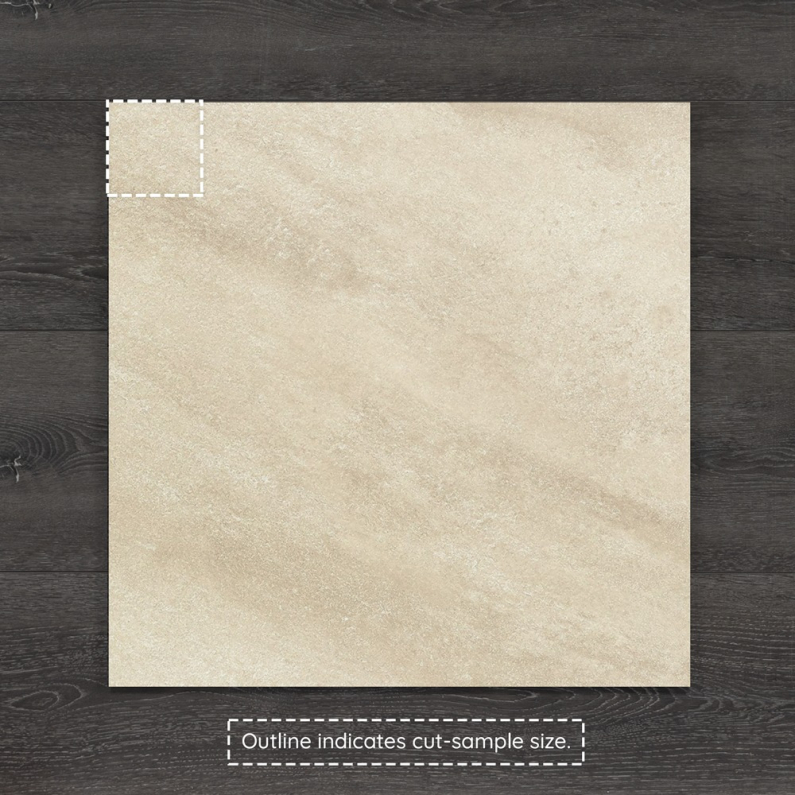 Outdoor Laguna Cream Light Marble-Effect Matt Porcelain Tile 60x60cm