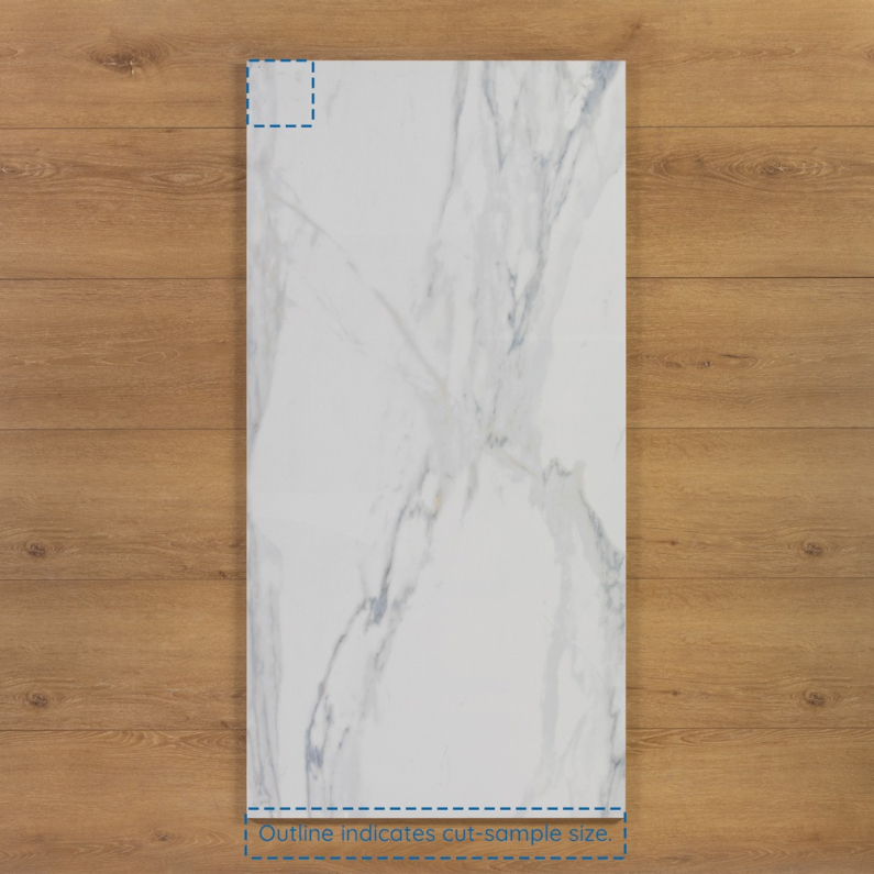 Marmo Azul Marble-Effect Gloss Porcelain Tile 120x60cm
