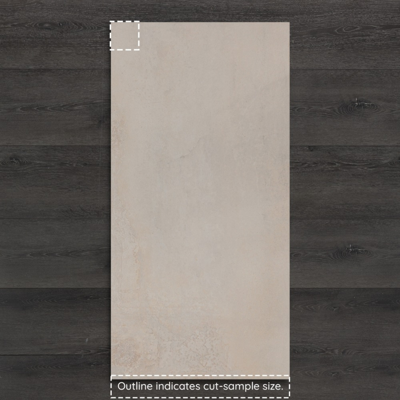 Outdoor Pluto Crema Light Concrete-Effect Matt Porcelain Tile 120x60cm
