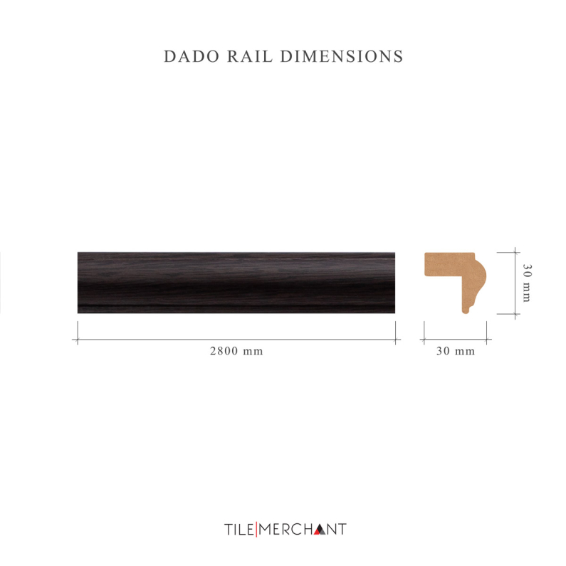 30mm Woodlux Wenge Traditional Dado Rail 280x3cm