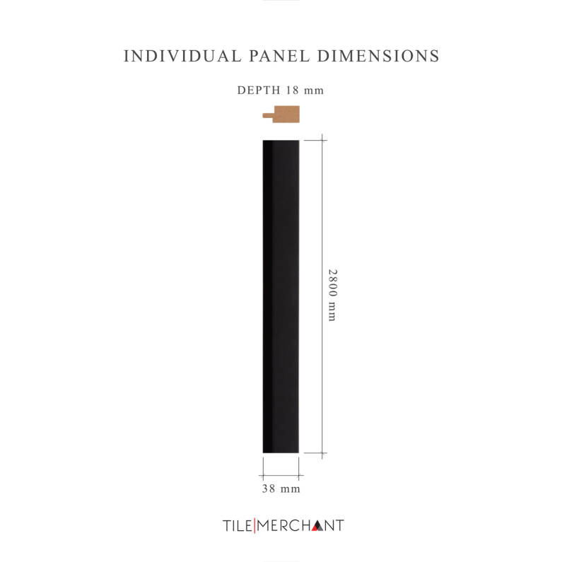 18mm Woodlux Pearl Black End Piece B 280x3.8cm