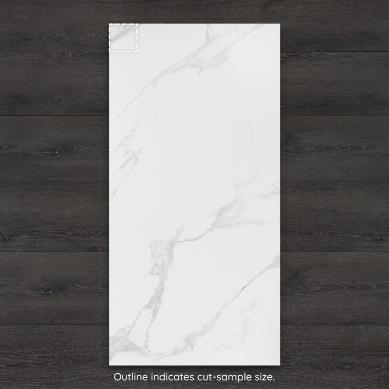 Carrara Norway Marble-Effect Matt Porcelain Tile 120x60cm