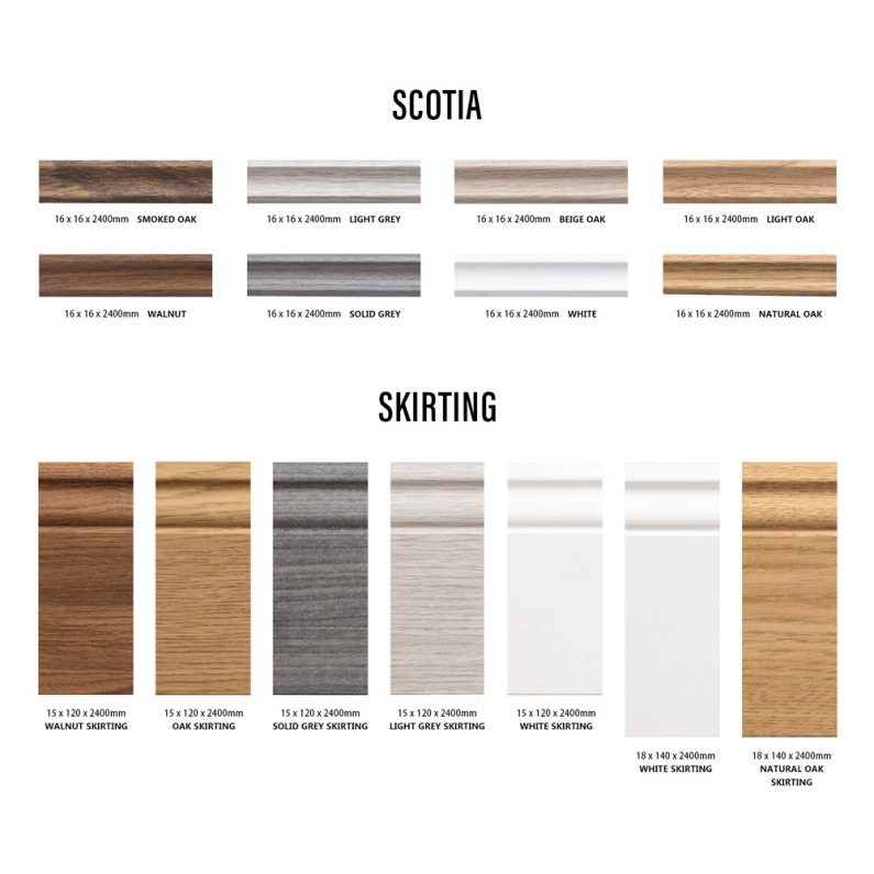 Skirting MDF Oak 2.4m 120x15mm