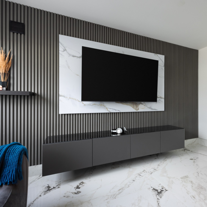 24mm Slat Wall Panel Grey 290x16.8cm