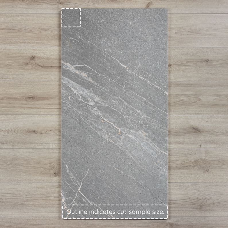 Agora Grey Marble-Effect Matt Porcelain Tile 120x60cm