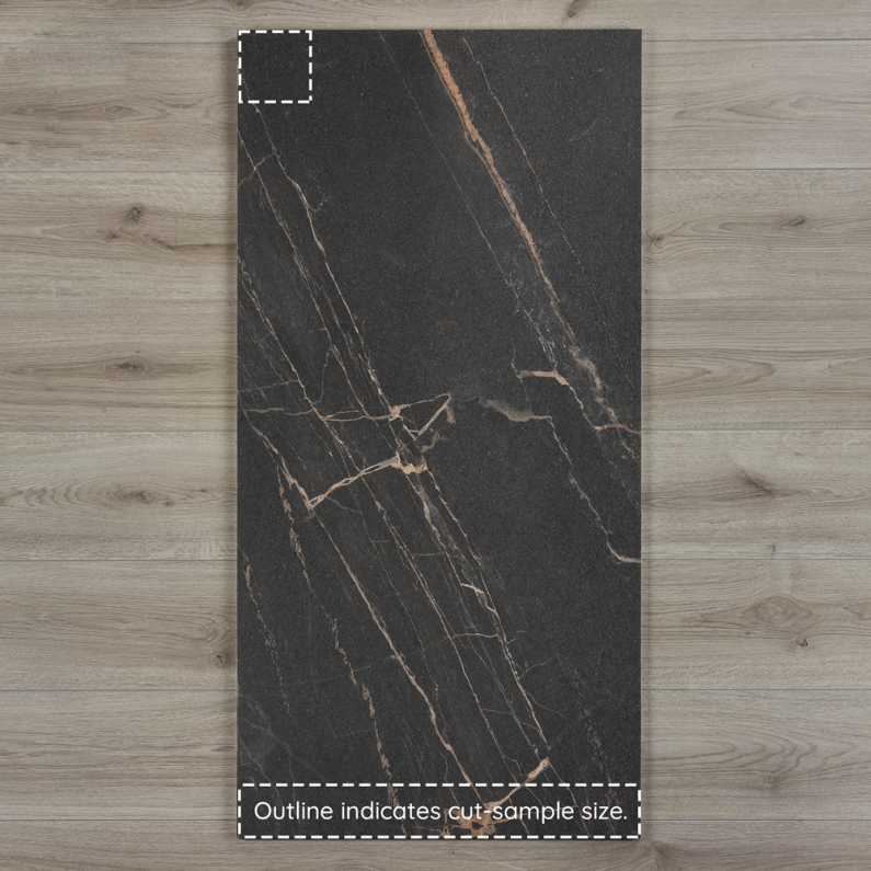 Agora Midnight Marble-Effect Matt Porcelain Tile 120x60cm