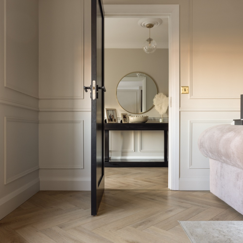 SPC Vinyl Flooring Herringbone - Clayton Oak 60x12.5cm