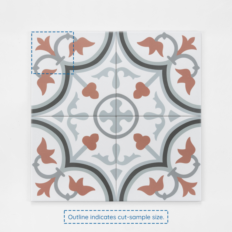 Menorca Pattern Matt Porcelain Tile 20x20cm