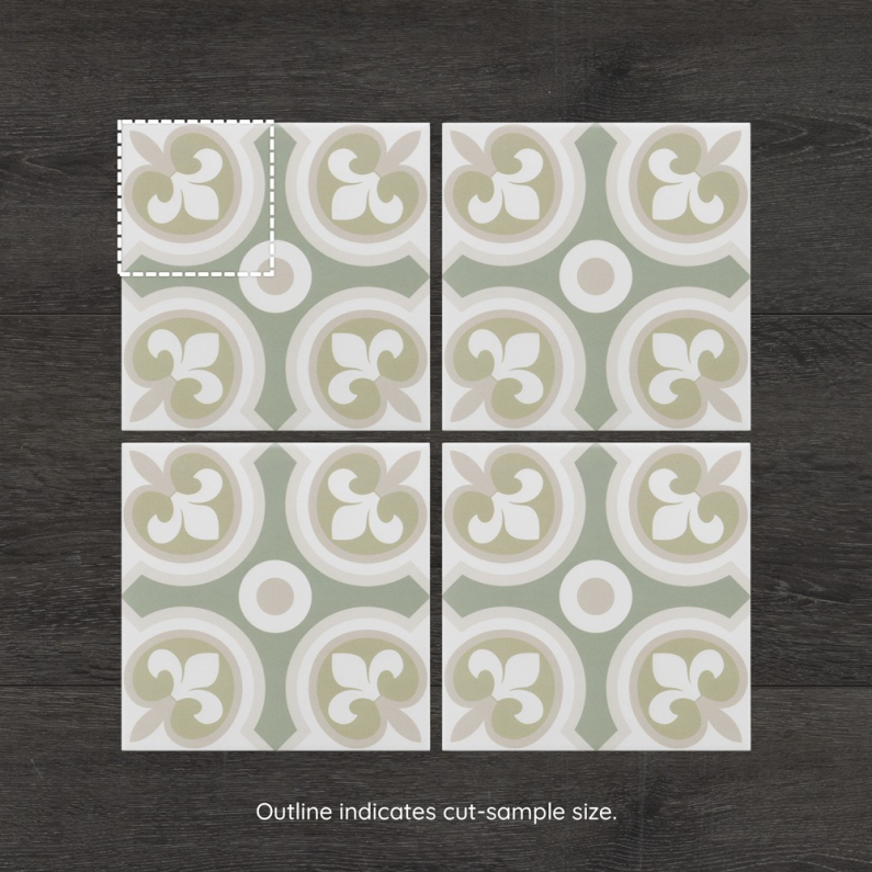 Moraira Pattern Matt Porcelain Tile 20x20cm