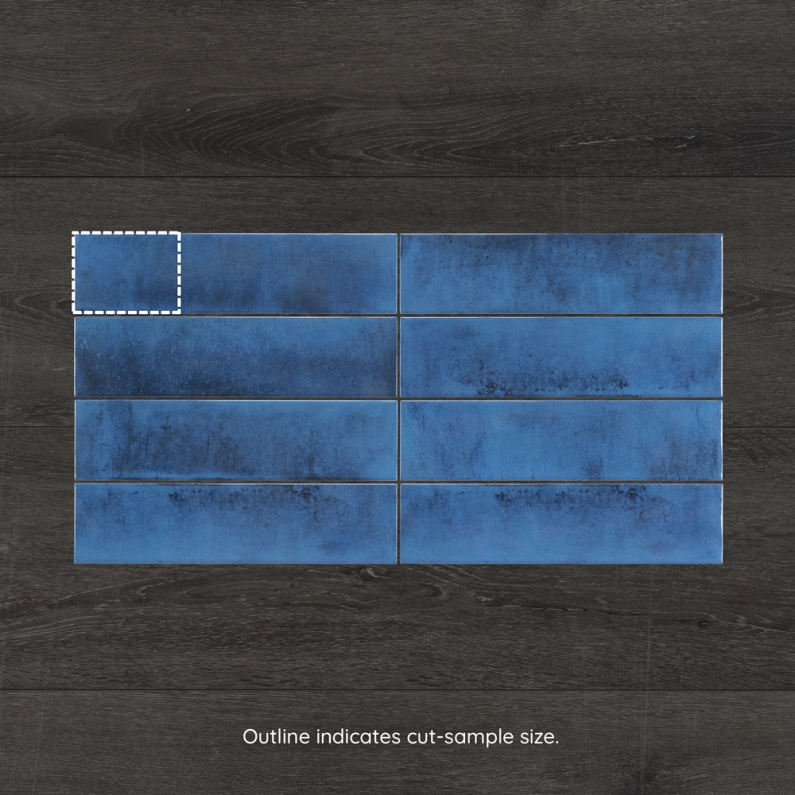 Metro Vibe Blue Metro Gloss Wall Tile 30x7.5cm