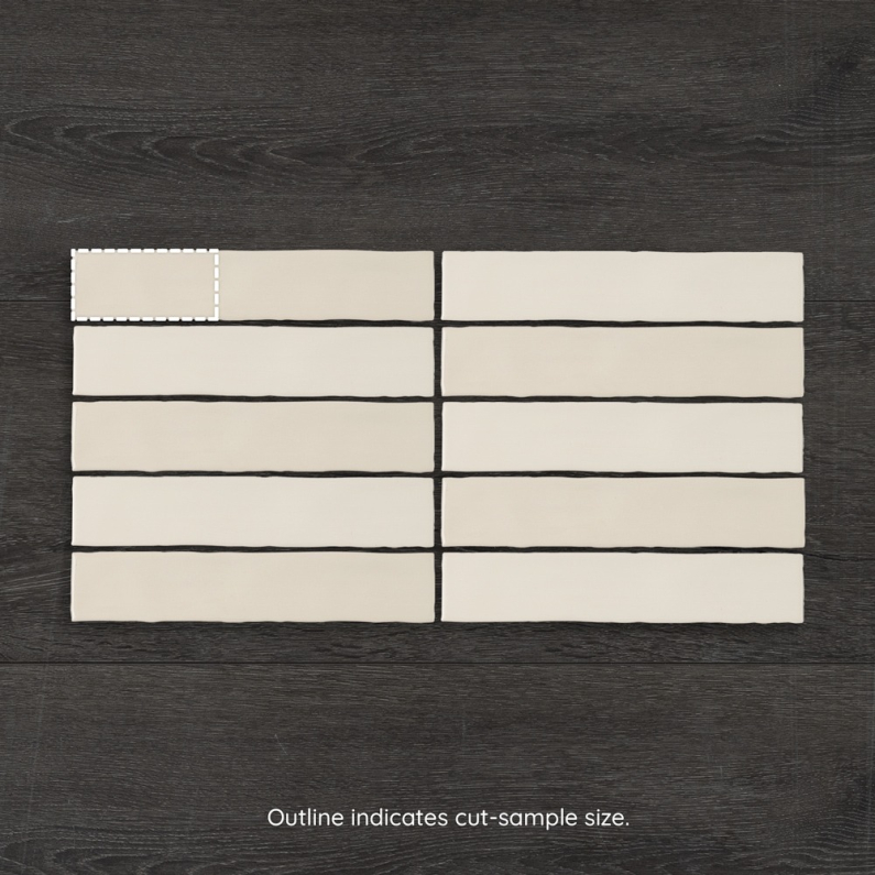 Downtown Beige Gloss Ceramic Wall Tile 25x5cm