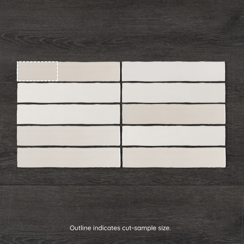 Downtown Gris Gloss Ceramic Wall Tile 25x5cm