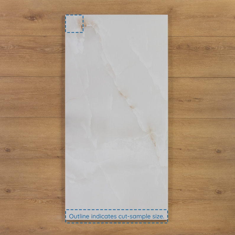 Onyx Bianco Marble-Effect Matt Porcelain Tile 120x60cm