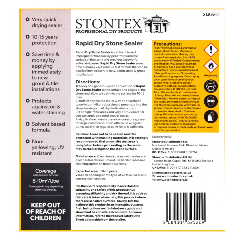 Stontex Rapid Dry Stone Sealer 5L